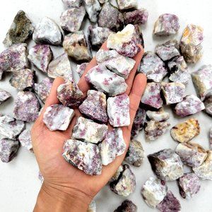 1 LB Rubellite Tourmaline Crystal Stones Bulk Wholesale Natural Healing Stones
